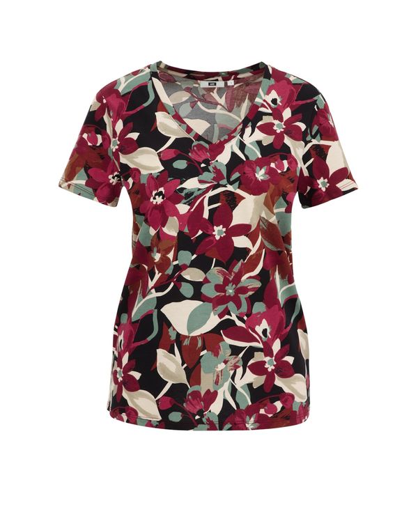 WE Fashion WE Fashion Majica  bež / zelena / rdeča / črna