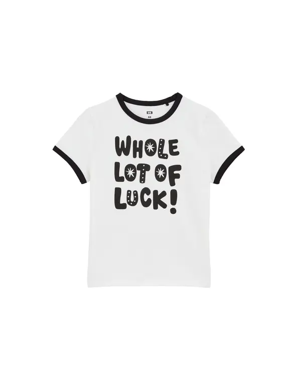 WE Fashion WE Fashion Majica  črna / off-bela