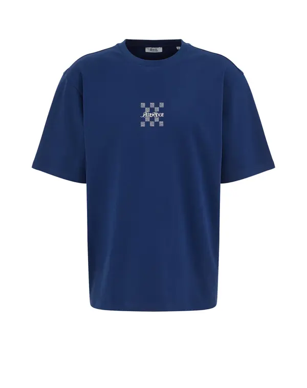 WE Fashion WE Fashion Majica  kobalt modra / off-bela