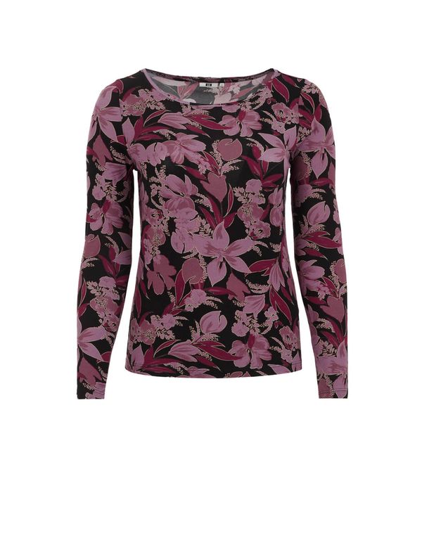 WE Fashion WE Fashion Majica  majnica / jagoda / črna