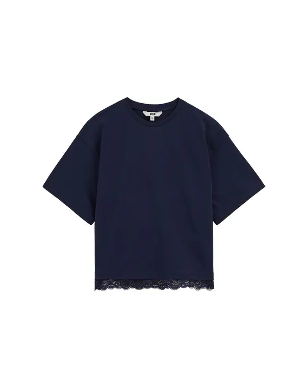 WE Fashion WE Fashion Majica 'Meisjes'  temno modra