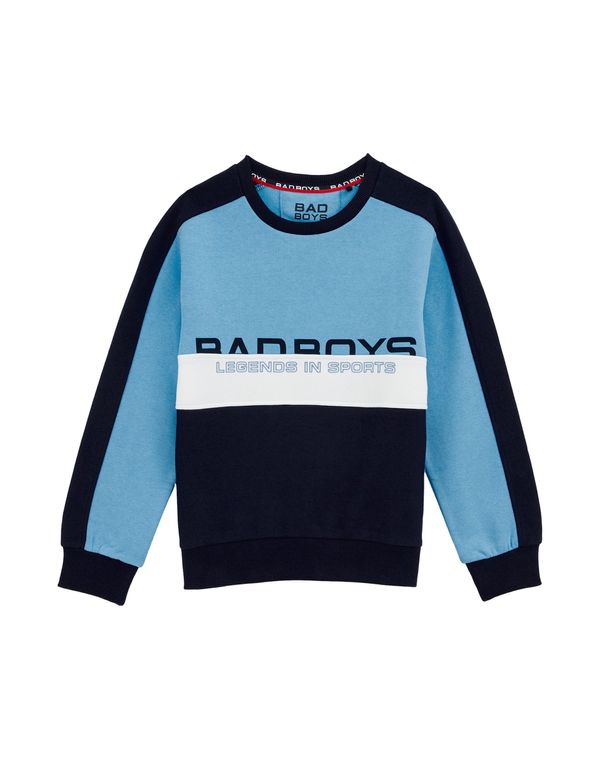 WE Fashion WE Fashion Majica  mornarska / svetlo modra / bela