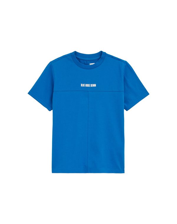 WE Fashion WE Fashion Majica  neonsko modra / bela