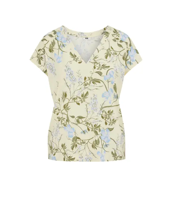 WE Fashion WE Fashion Majica  pastelno modra / apno / zelena / bela