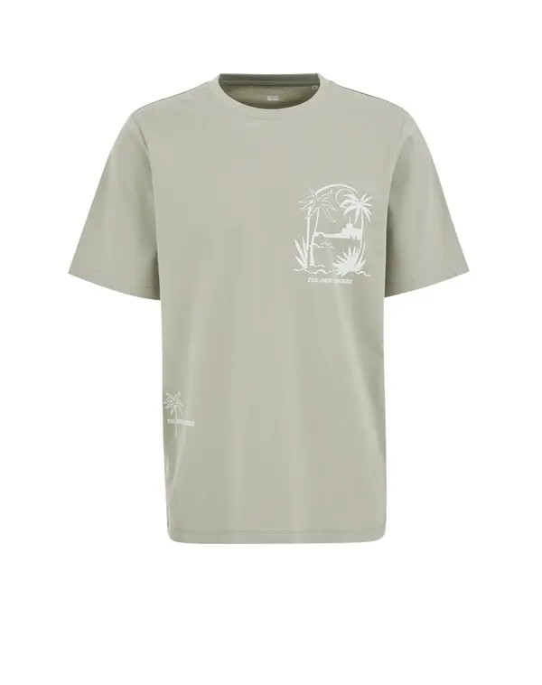 WE Fashion WE Fashion Majica  pastelno zelena / bela