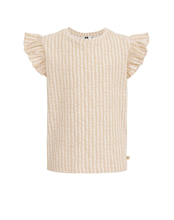 WE Fashion WE Fashion Majica  pesek / črna / bela