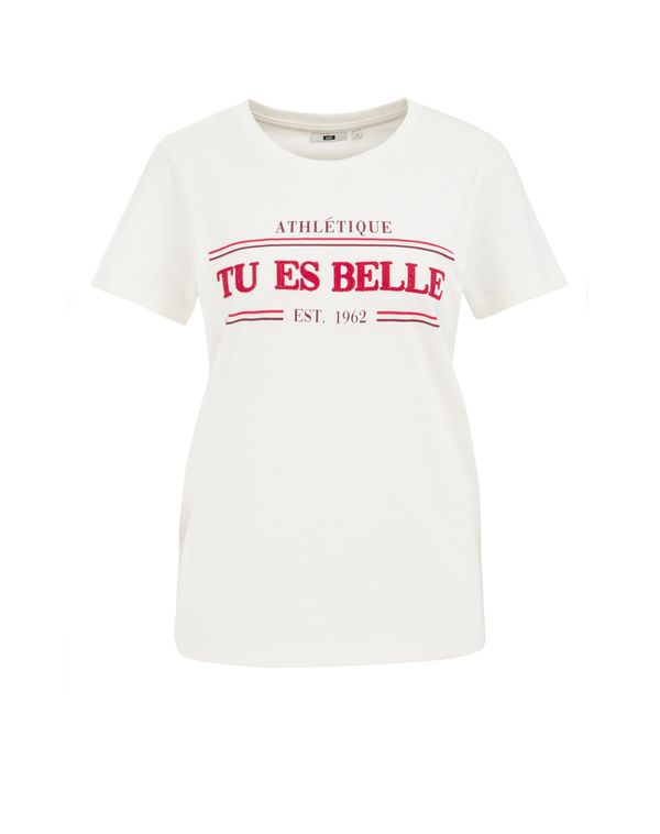 WE Fashion WE Fashion Majica  rdeča / bela