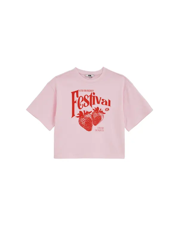 WE Fashion WE Fashion Majica  roza / rdeča