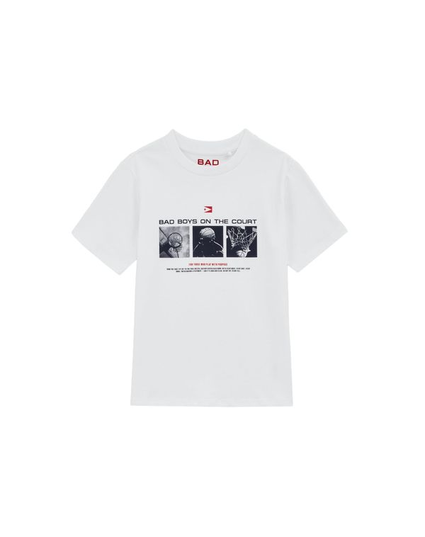 WE Fashion WE Fashion Majica  siva / rdeča / črna / bela