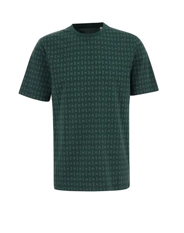 WE Fashion WE Fashion Majica  siva / temno zelena