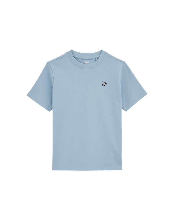 WE Fashion WE Fashion Majica  svetlo modra / črna / bela