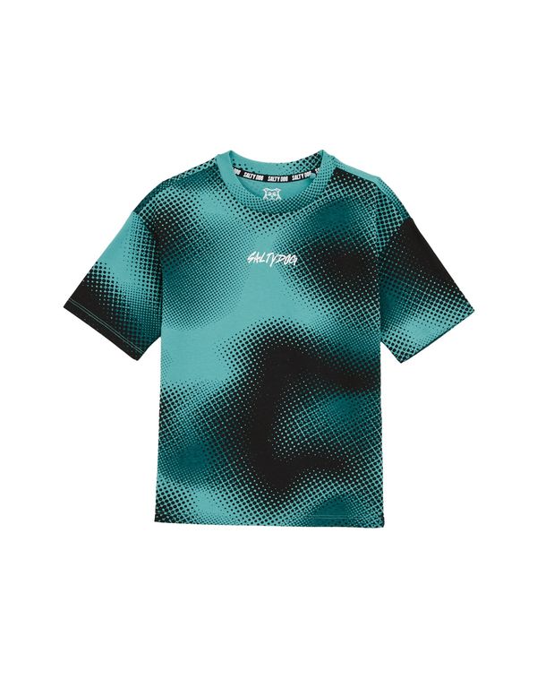 WE Fashion WE Fashion Majica  turkizna / črna / bela