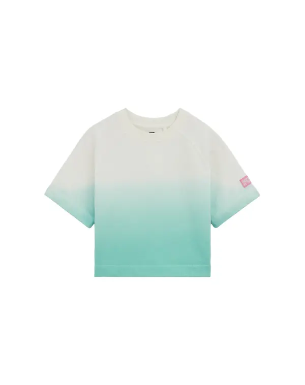 WE Fashion WE Fashion Majica  turkizna / pastelno zelena / bela