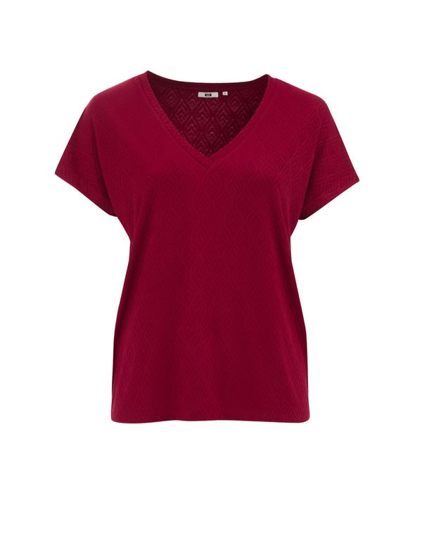 WE Fashion WE Fashion Majica  vinsko rdeča