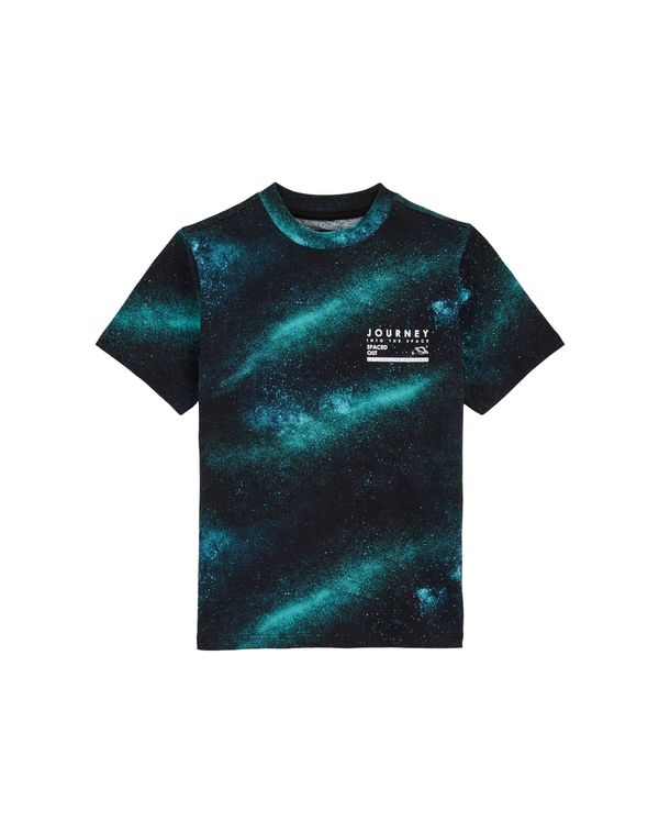 WE Fashion WE Fashion Majica  voda / črna