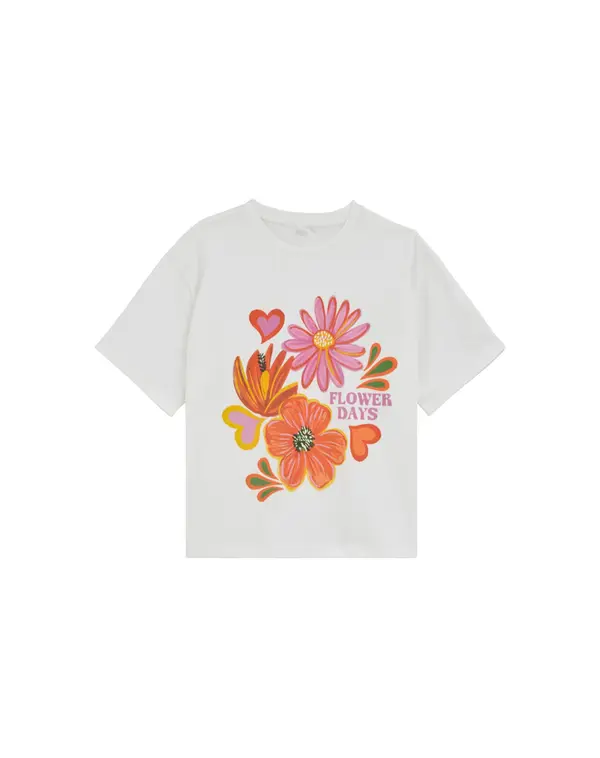 WE Fashion WE Fashion Majica  zelena / oranžna / roza / bela