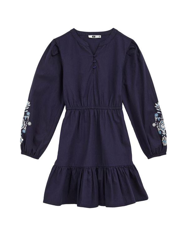 WE Fashion WE Fashion Obleka  nočno modra / svetlo modra / bela