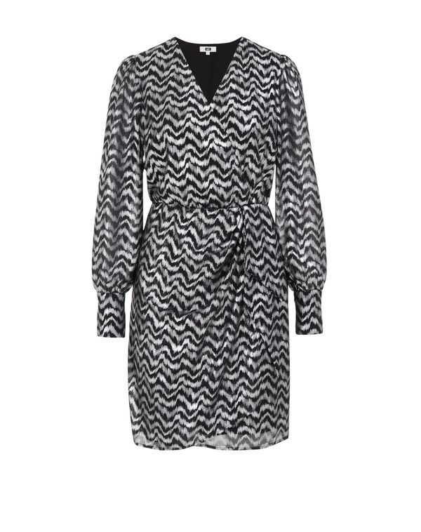 WE Fashion WE Fashion Obleka  pegasto siva / črna