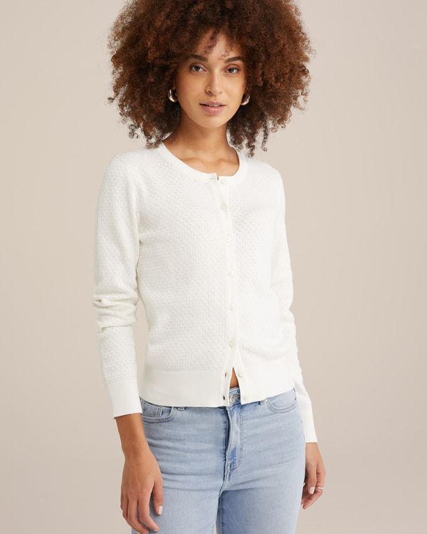 WE Fashion WE Fashion Pletena jopa  off-bela