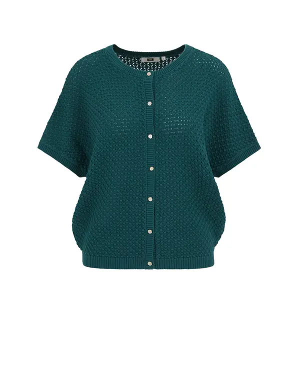 WE Fashion WE Fashion Pletena jopa  temno zelena