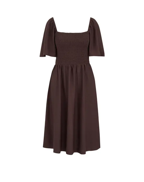 WE Fashion WE Fashion Poletna obleka  temno rjava