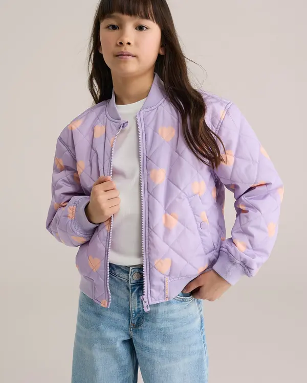 WE Fashion WE Fashion Prehodna jakna  sivka / roza