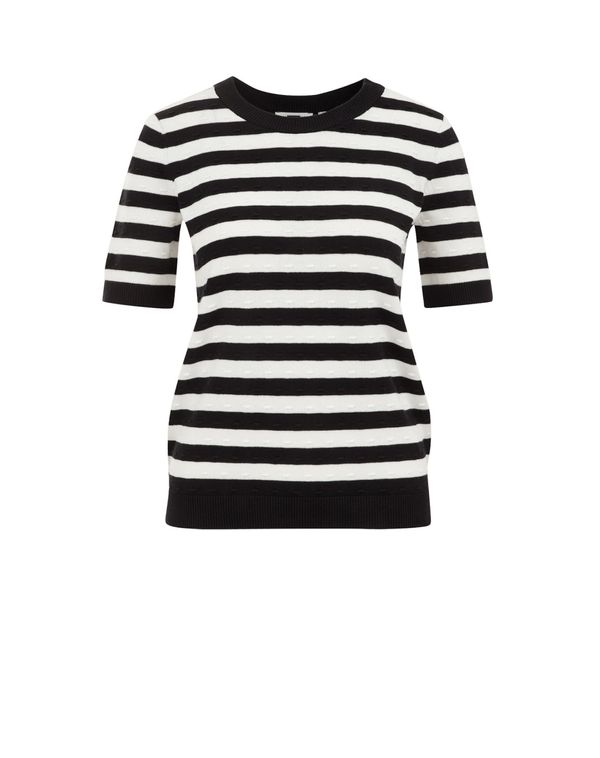 WE Fashion WE Fashion Pulover  črna / bela