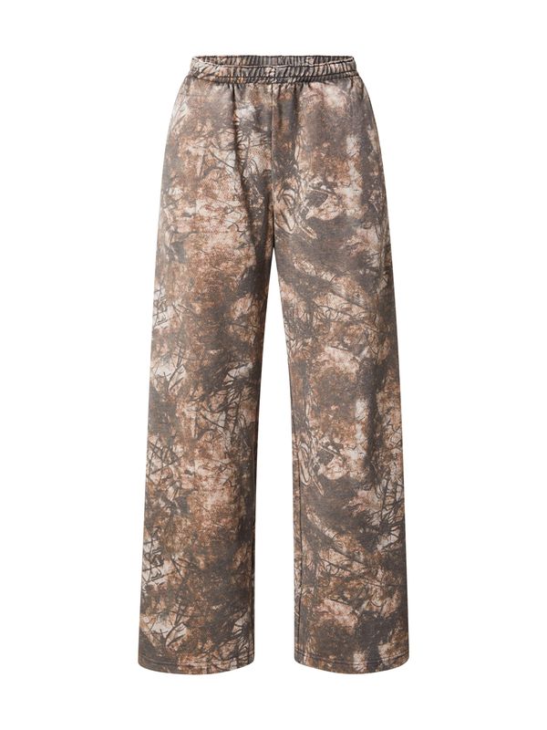 WEEKDAY WEEKDAY Hlače 'Davina'  rjava / temno rjava / kaki