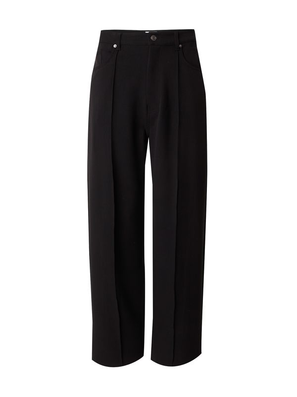 WEEKDAY WEEKDAY Hlače na rob  črna