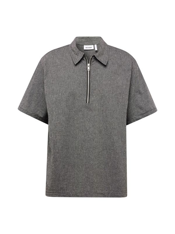 WEEKDAY WEEKDAY Majica 'Dejan'  svetlo siva / črna