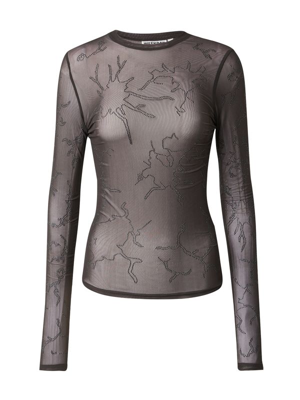 WEEKDAY WEEKDAY Majica 'Nico'  kostanj rjava / črna