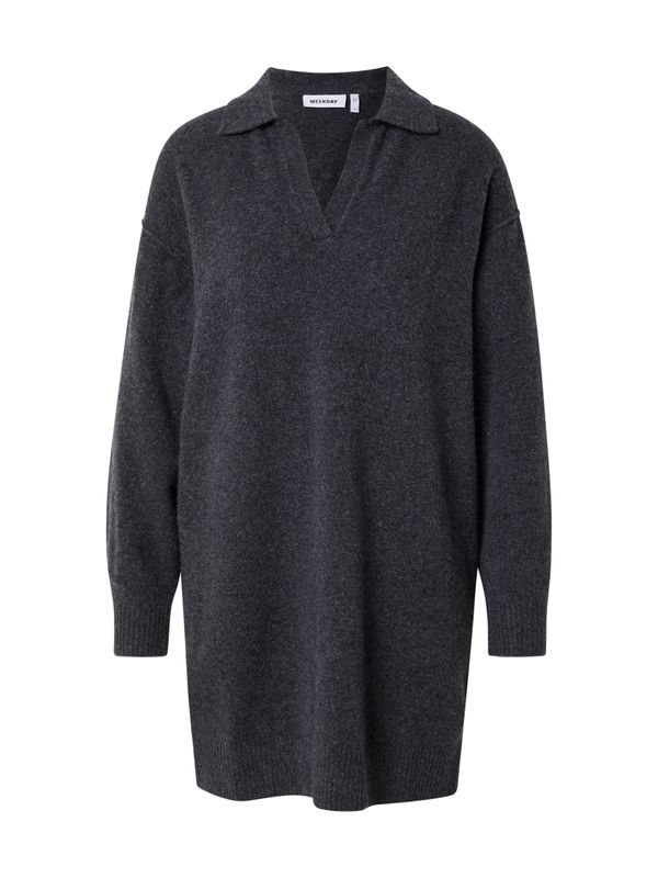 WEEKDAY WEEKDAY Pletena obleka 'Tahlia'  grafit