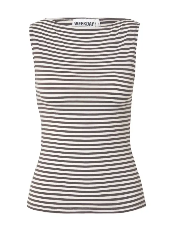 WEEKDAY WEEKDAY Top 'Annie'  antracit / bela