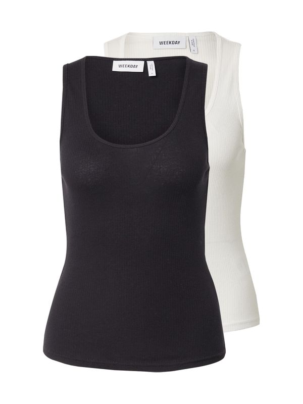 WEEKDAY WEEKDAY Top  črna / off-bela