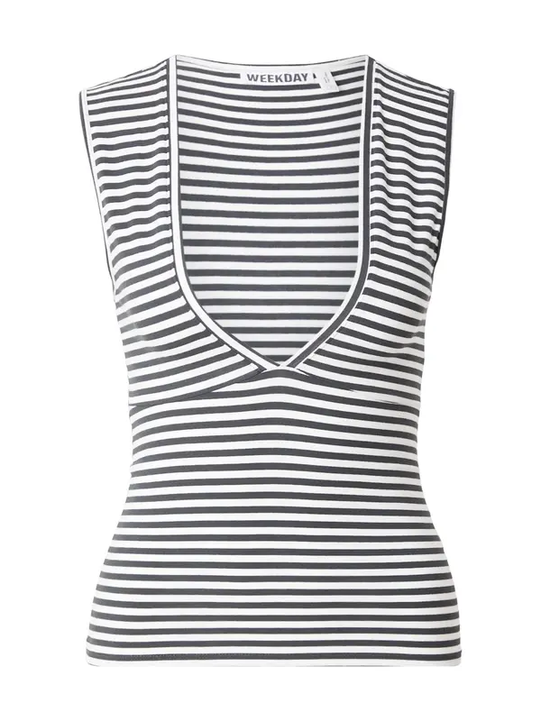 WEEKDAY WEEKDAY Top 'Pia'  antracit / bela