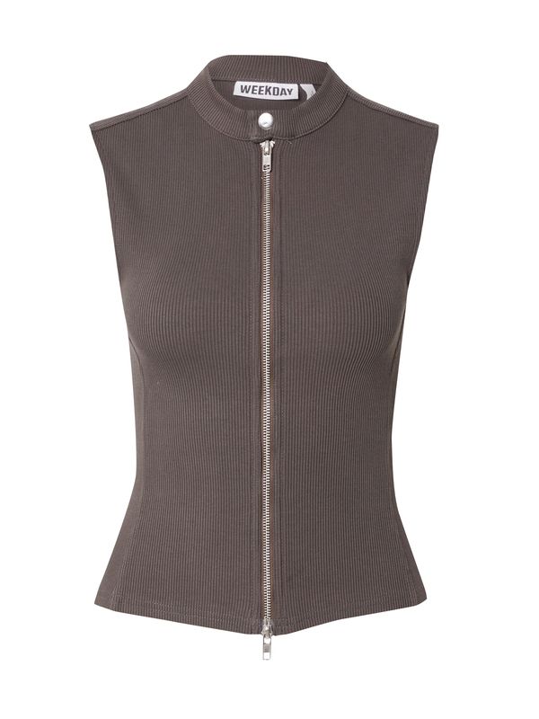 WEEKDAY WEEKDAY Top z naramnicami 'Zoe'  temno siva