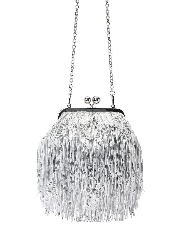 Weekend Max Mara Weekend Max Mara Pisemska torbica 'FLOU'  srebrna