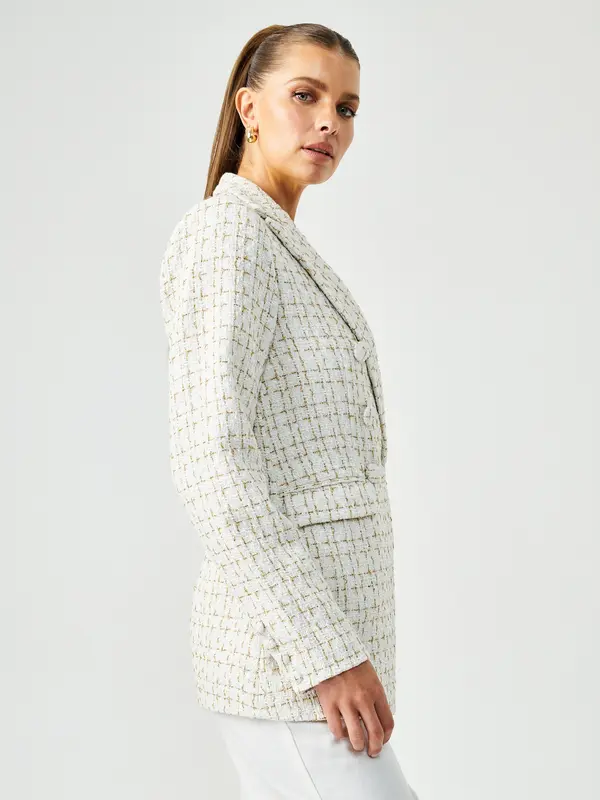 Willa Willa Blazer 'Bonnie'  zlata / naravno bela