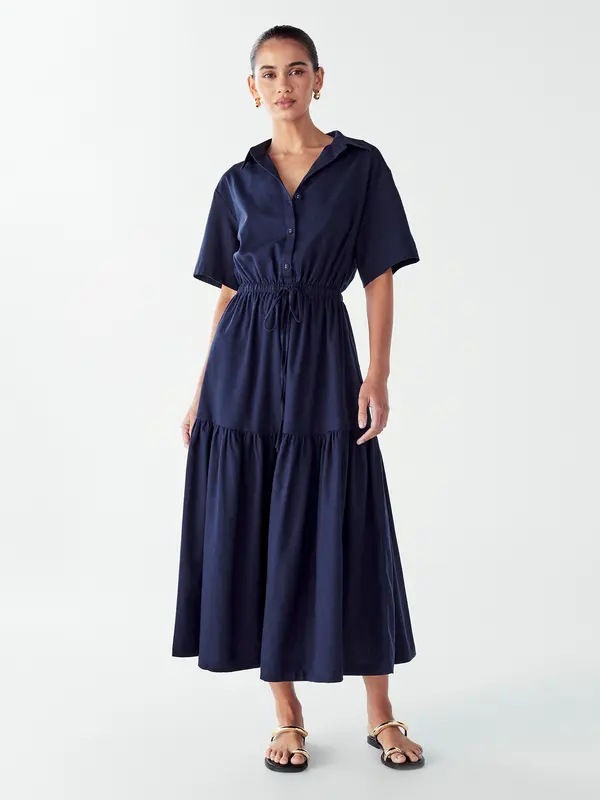Willa Willa Dolga srajca 'EFFIE DRESS'  mornarska