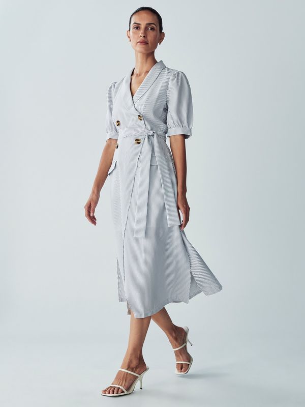 Willa Willa Dolga srajca 'Hampton'  siva / bela