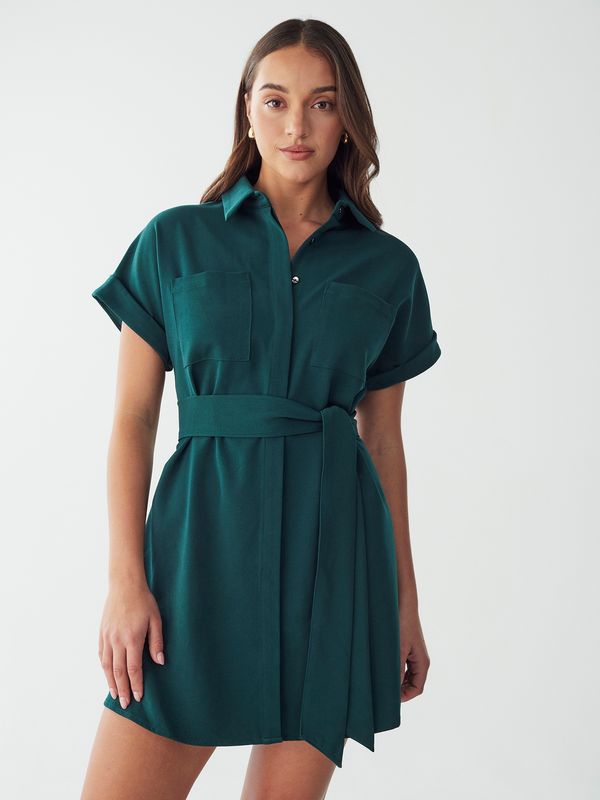 Willa Willa Dolga srajca 'WILHELMINA'  petrol