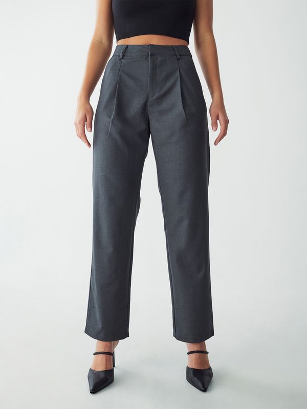 Willa Willa Hlače z naborki 'FREYA '  siva