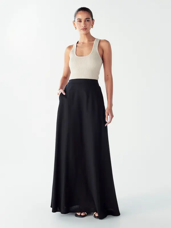 Willa Willa Krilo 'ISLA MAXI SKIRT'  črna