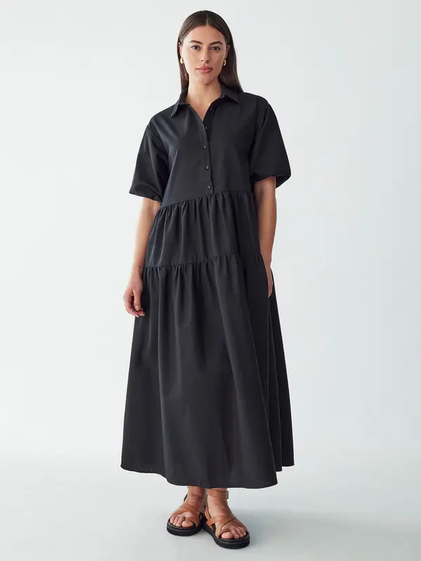 Willa Willa Obleka 'ALIDA MIDI DRESS'  črna