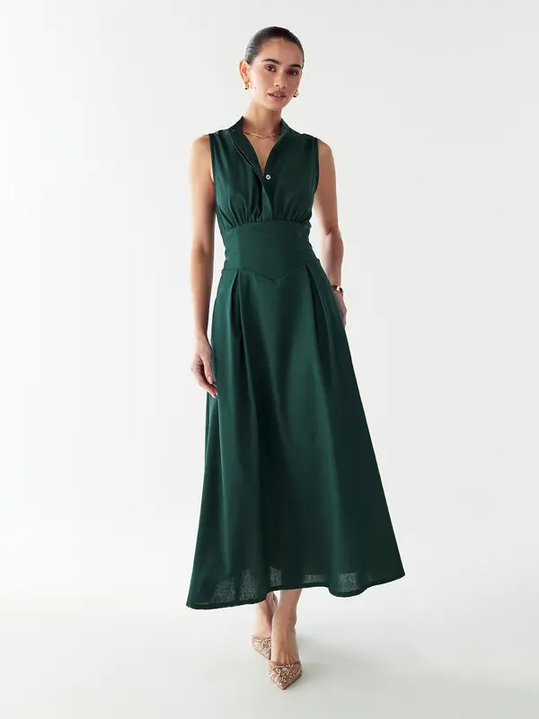 Willa Willa Obleka 'Bexley'  temno zelena