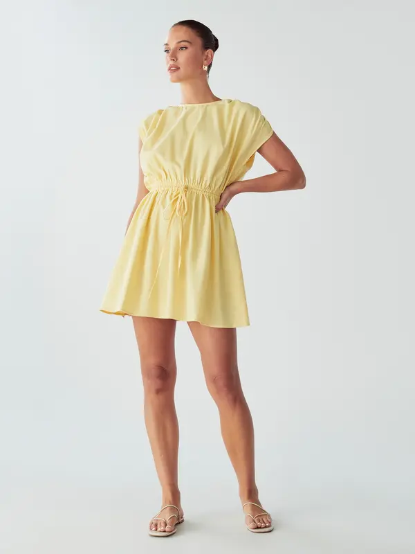 Willa Willa Obleka 'CHAR TUCKED DRESS'  rumena
