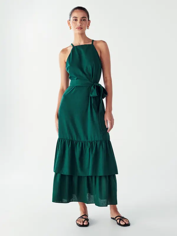 Willa Willa Obleka 'LOU TIERED DRESS'  zelena