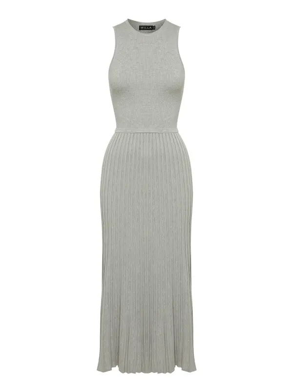 Willa Willa Pletena obleka 'LYRIC DRESS'  siva