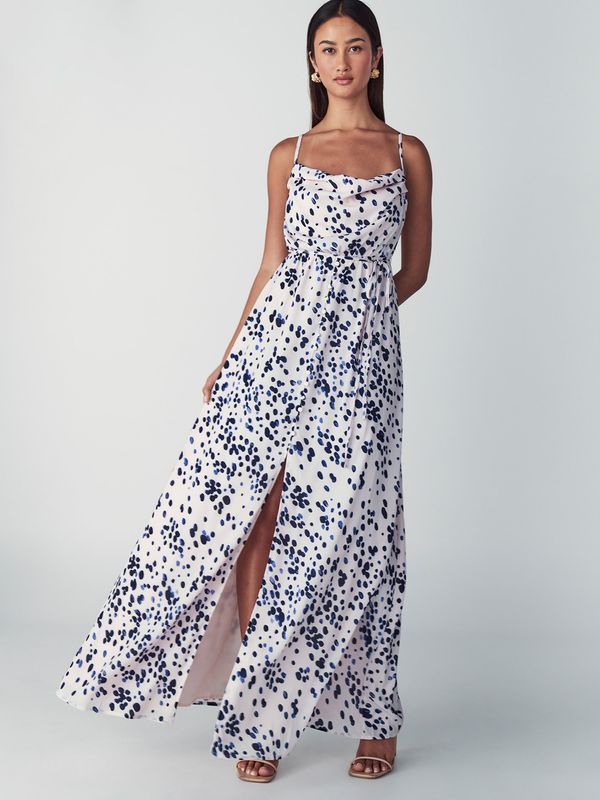 Willa Willa Večerna obleka 'BRODIE'  modra / mornarska / bela