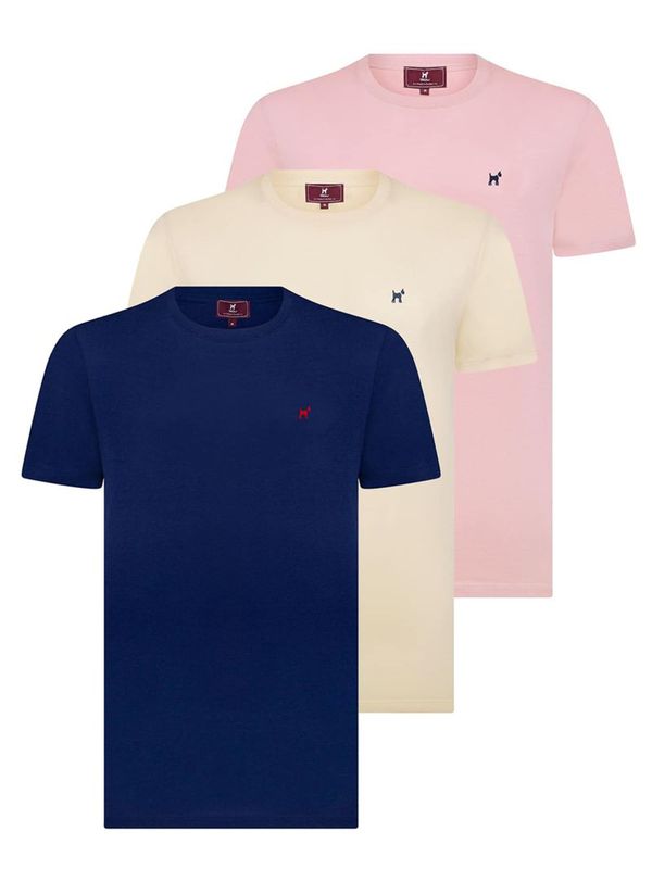 Williot Williot Majica  bež / mornarska / mešane barve / roza